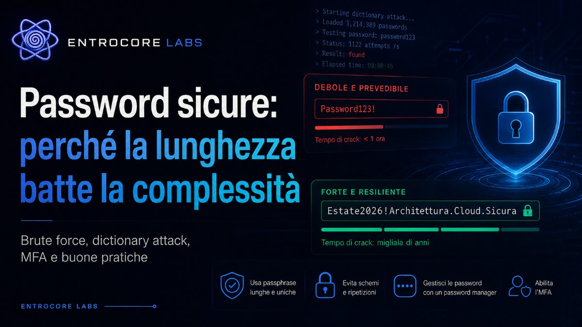 Password sicure: perché la lunghezza batte la complessità